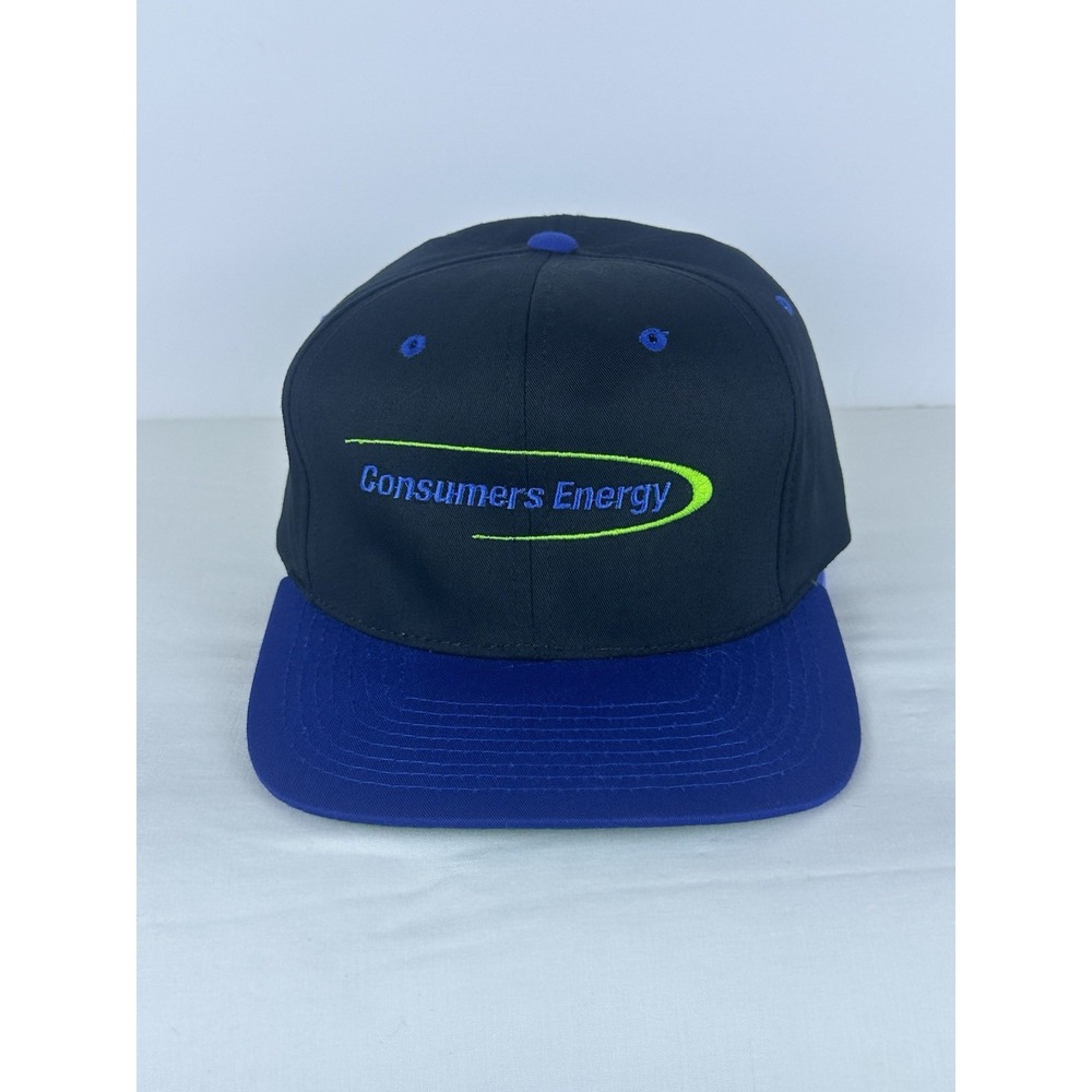 Vintage 90's Consumers Energy SnapBack Baseball Hat Cap Michigan Utility NWOT